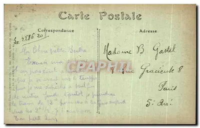Zamek w Compiègne — Widok na park z miejsca, gdzie leżał łóże Imperatora — IND. Phot. — Rewers