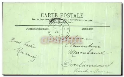 Compiègne — Zamek — Pokój spania Napoleona I — LL. — Rewers