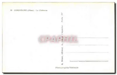 Compiègne — Zamek — wyd. G. Réaunt, Paryż — Rewers