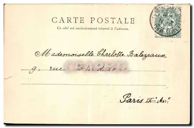 Tarjeta postal antigua Retrato de Luis XVII — Reverso