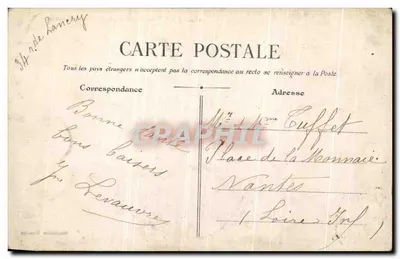 Paris — Palácio da Legião de Honra — Magasins Réunis — Verso