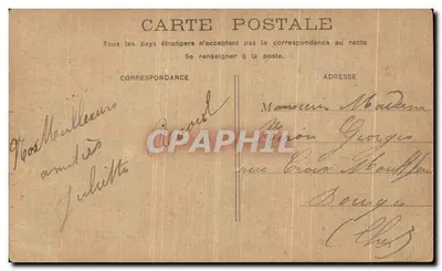 PARYŻ - Kwatera Conciergerie — widok mostu i rzeki — wydawca nie widoczny — Rewers