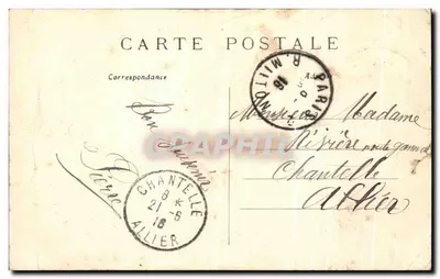 Stara pocztówka Paris La Rue Royale i Madeleine — Rewers