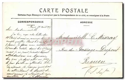 Parigi — Porta Saint-Denis — Ricordo di amicizie — A. Berèche — Verso
