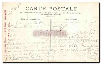Paris — O Ponte Alexandre III — Chicozé Extra à la Belle Jardinière — Verso