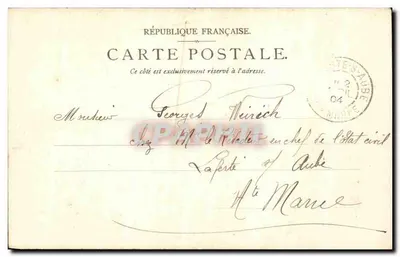 Esplanada dos Invalidos — Vista Principal — Exposição Universal de 1900 — Editor P. S. & D. Etika — Verso