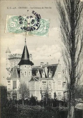 Orthez - O Castelo de Préville — C.C. 458, editor desconhecido