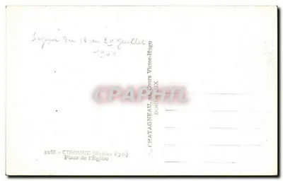 Ciboure (Basses-Pyrénées) — Praça da Igreja — Editor Elcie, n° 1258 — Verso