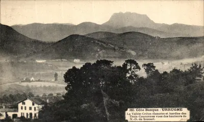 Côte Basque - URRUGNE — A Vale das Cristas ousadas e elegantes das Três Coroas vistas das alturas de N.-D. de Soccori — n° 385