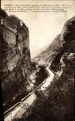 Forte di Portalet — Dintorni di Urdos — Vista panoramica sulla Valle di Urdos — editore non identificato