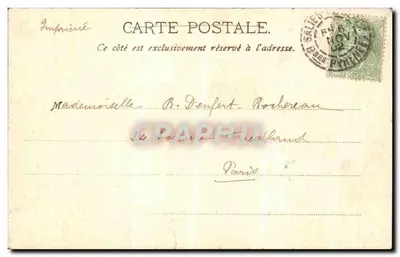 Bilhete postal antigo Guethary Grande Partida de Pelote a Chistera — Verso