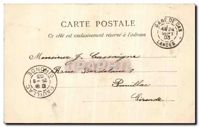 Bayonne — Pont Peyreire et Allées Paulmy — M. D. Edit. — Achterkant