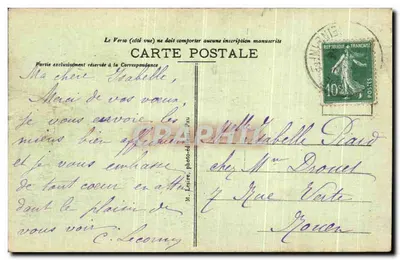 Pau - Le Château et le Gave - L.V. - éditeur L.V. — Verso