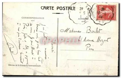 Biarritz - A Grande Praia e o Casino Municipal. - Edição da Livraria Internacional. — Verso