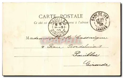 Biarritz - Roccione della Vergine e la Digua durante la Tempesta - N° 62 — Verso