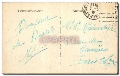 Biarritz — De Rocher du Basta — n°205 — Achterkant