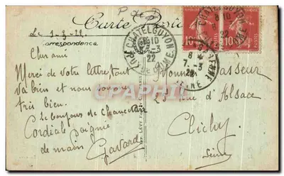 Arredores de Châtel-Guyon — O Castelo de Chazeron — Selecta — Verso