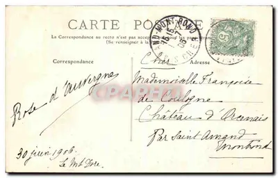 Mont-Dore — Lembrete do Mont-Dore — M.T. I.L. — Verso