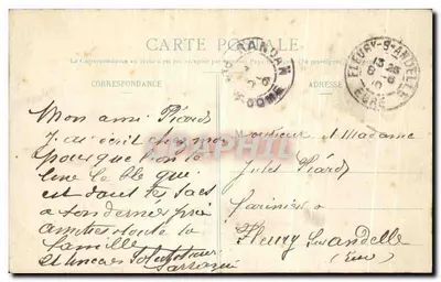 Auvergne - Castelo de Randan — Coll. Deluzarche-Gazet, comerciantes, em Randan — Verso