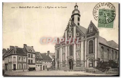 Saint-Pol (P.-de-C.) - A Igreja e o Quadrado — Imp. de L'Abellie de la Fernoise, Bouloury