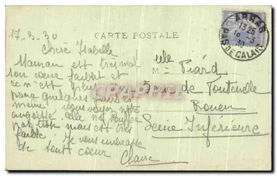 Bailleulval (Pas-de-Calais) — Ruiny Abpady i Pomnik poświęcony jej Dzieciom zginęlim za Ojczyznę 1914-1918 — E. Lermont, 501 — Rewers