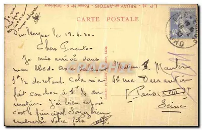 Place de la gare à Thix-Silvain — wydawca LACIEN POLLET, n°6 — Rewers