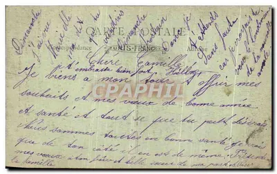 Béthune (P.-de-C.) — Ferido fazendo macramé — Edit. Fauchois, Béthune — Verso