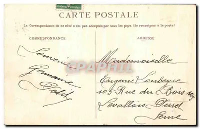 Boulogne-sur-Mer — O Casino — editor Paris, n° 57 — Verso