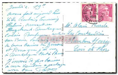 Boulogne-sur-Mer — De Kades, het afladen van vis — Uitgave Rauchois, n°21 — Achterkant