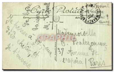 Arras — Hotel de Ville po bombardowaniach października 1914 — Visé Paris n°2554 — Rewers