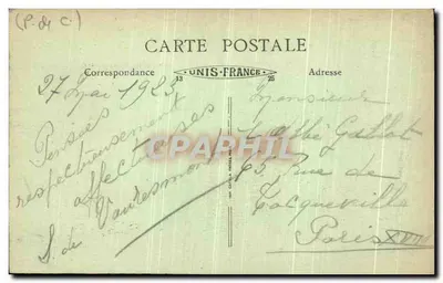 Arras — L'Église des Ardents — Édition Fauchois, Bethune — Verso