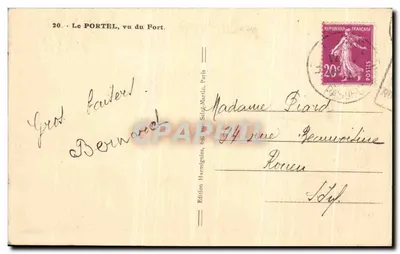 Le Portel, vista dal Forte — Harmignies — Edizione Harmignies, 694, rue Saint-Martin, Parigi — Verso