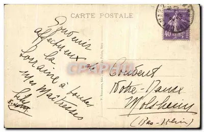 Metz — Kościół Reformowany — P. Rousseau, wyd., nr 121 — Rewers