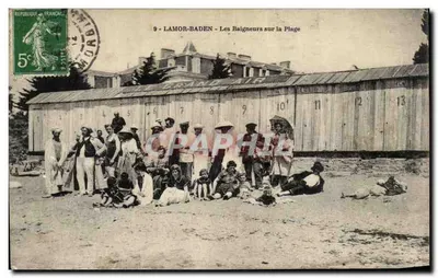 Lamor-Baden - Os Banhistas na Praia — editor Coll. Stullhaut, foto G. Decter, Vannes