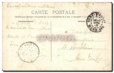 Auray — Święta Anna z Auray — Bazylika — Zbiór P. Gaucher — Rewers