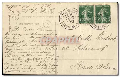 Val-et-Châtillon — vue prise de la route de Badonviller — éditeur Lajet, n° 8 Val — Achterkant