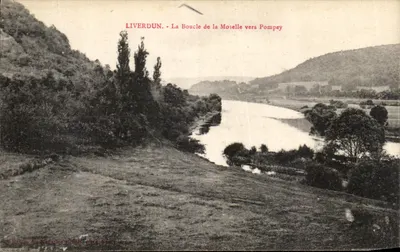 Liverdun — A Curva da Mosela em direção a Pompey — Casa dos Magnolins, perto de Sancy