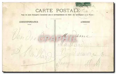 Toul - Porte de Meuse — porte monumentale en pierre avec inscription et timbre vert, éditeur non visible — Rewers