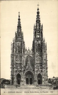 Lepine (Marne) — Igreja de Nossa Senhora, a Fachada — ND Lepine, n° 96