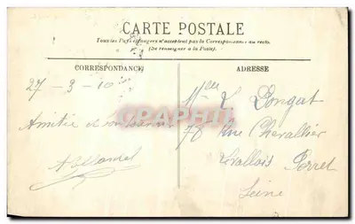 Reims — La Fontaine Subé vers l'Église St-Jacques — LL — Verso