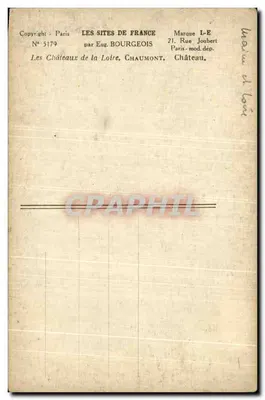 Zamek Loary — Chaumont — autorzy Eug. Bourgeois — Rewers