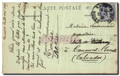 Montsoreau — Castello e il fiume Loira — Fr. Voelcker, fot., Saumur, deposito — Verso