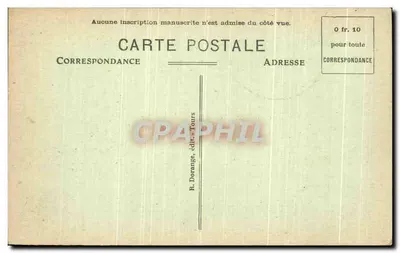 Saumur — Historical Castle — R. Dorange, publisher, Tours — Back
