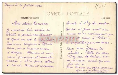 Angers — Ołtarz Katedry — P.C. nr 23 — Rewers
