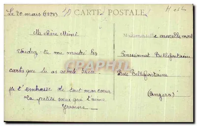 Institut Bellefontaine — Angers — Verso