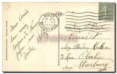 NANCY — Plac Thiers — Wydawca C. Lardier, nr 67 — Rewers