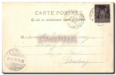 Nancy - Estatua de Juana de Arco — Maison des Magasins Réunis, editor H. Daul, n°18 — Reverso