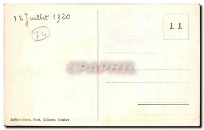 Chamonix — De Mer de Glace en het Hotel du Montanvert (alt. 1921 m) — J.J. 93 — Achterkant