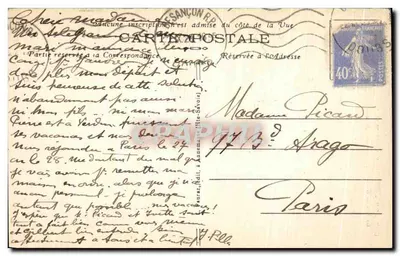 Chamonix-Mont-Blanc — Morze lodowe i Wielkie Jorasse (4205 m.) — G.R. 622 — Rewers