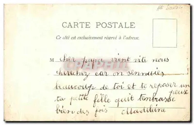 Chamonix — La Grande Rue et le Montblanc — Édition Wahrli Frères, Kilchberg-Zürich — Rewers